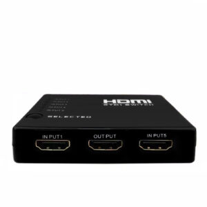 5 Port HDMI Splitter Switch HUB with Remote Control with Power Cable for Xbox PS TV DVD