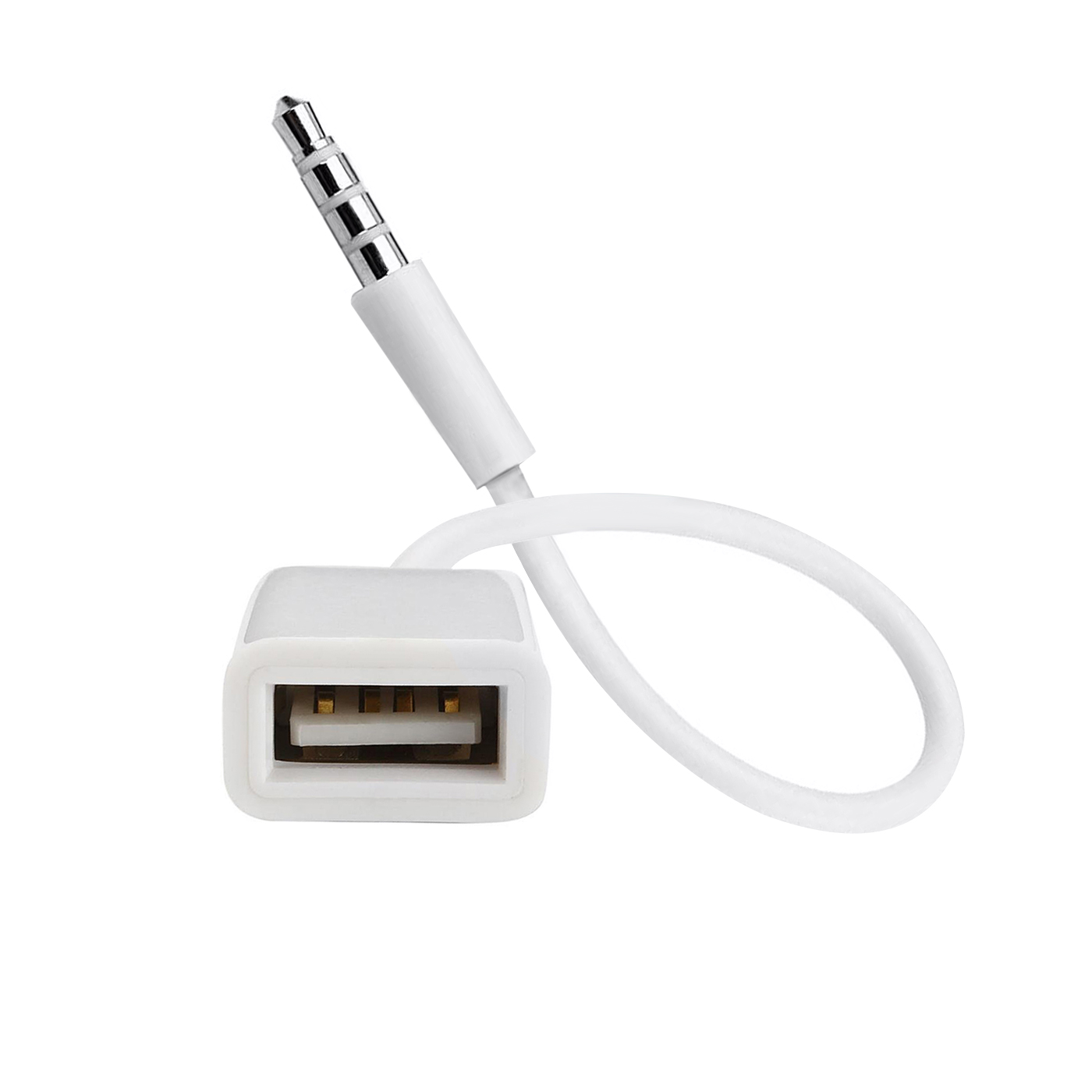 1x 3.5mm Male AUX Audio Plug Jack To USB 2.0 Female Converter Cable Cord Car MP3 