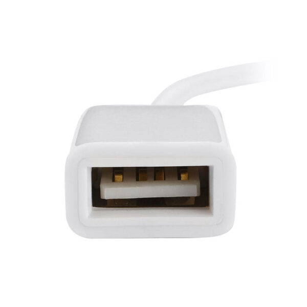 White 3.5mm Male AUX Audio Plug Jack to USB 2.0 Type A Female OTG Cable Converter Cable Cord for Car MP3