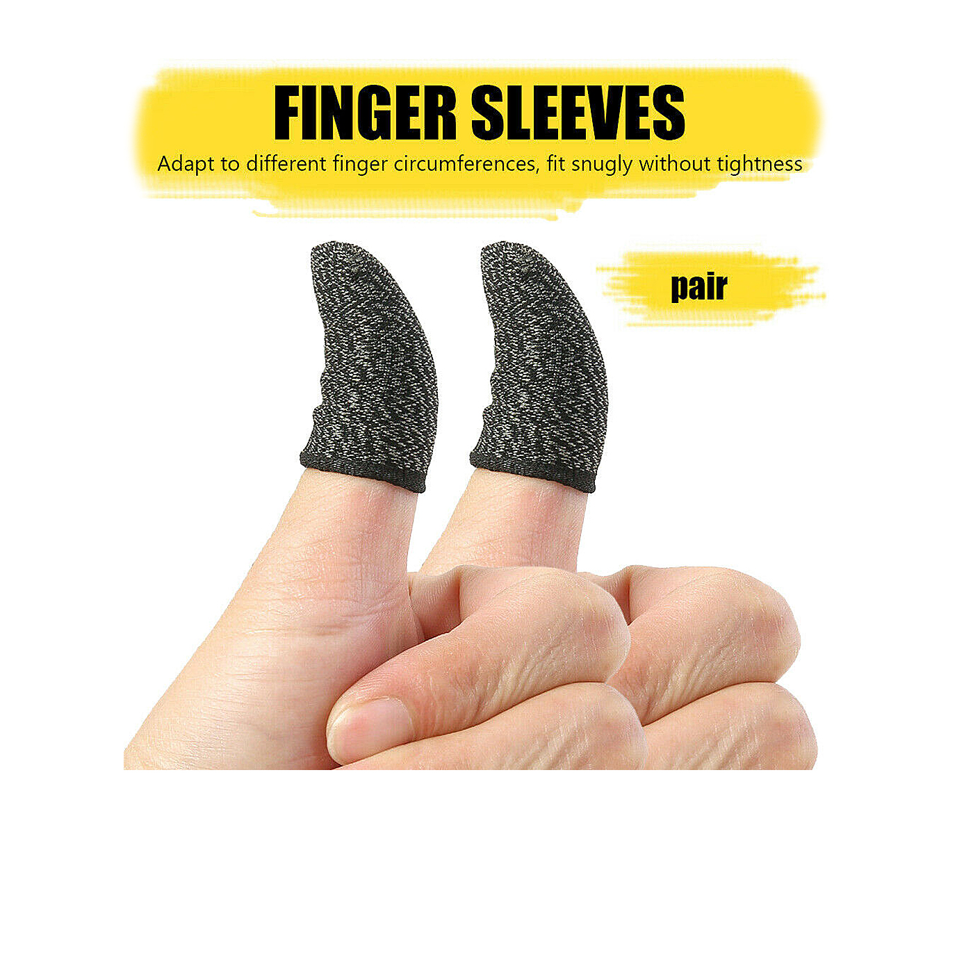 10 Pack Silver Fiber Anti-Sweat Cell Phone Finger Sleeve for Call of Duty Mobile/Rules of Survival for iPhone,Android,ipad Accro Xtrem PUBG Mobile Finger Sleeve Thumb Gaming Gloves 