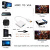 HDMI to VGA Converter Adapter Cable HDMI INPUT to VGA OUTPUT - for TV PC Monitor By Emaxsave
