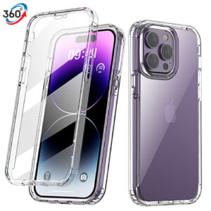 iPhone 15 Pro 360° Case Clear Full Body Shockproof Protection Cover