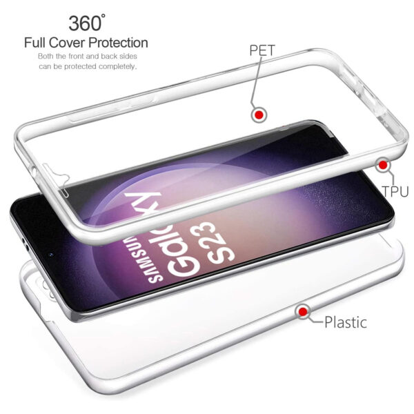 Samsung Galaxy S23 360 Fully Body Clear Case By Emaxsave