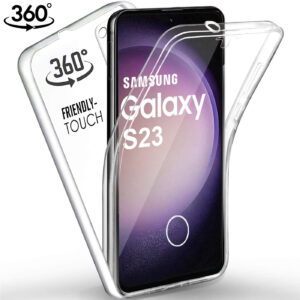 For Samsung Galaxy S23 Fully Body Transparent Phone Cover 360 Full Clear Case