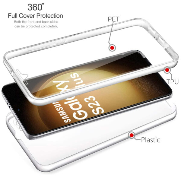 Samsung Galaxy S23 Plus 360 Fully Body Clear Case By Emaxsave