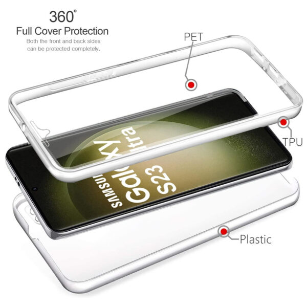 Samsung Galaxy S23 Ultra 360 Fully Body Clear Case By Emaxsave