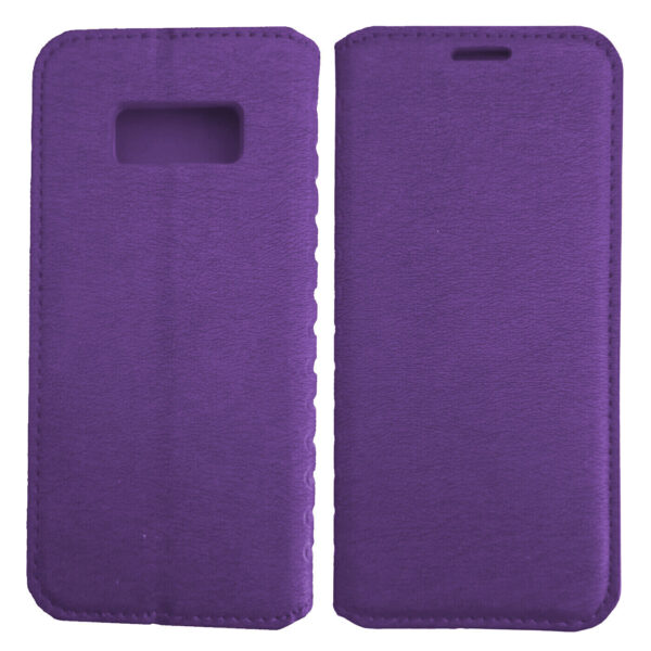 Samsung Galaxy S8 Flip Wallet Leather Case Cover Purple By Emaxsave