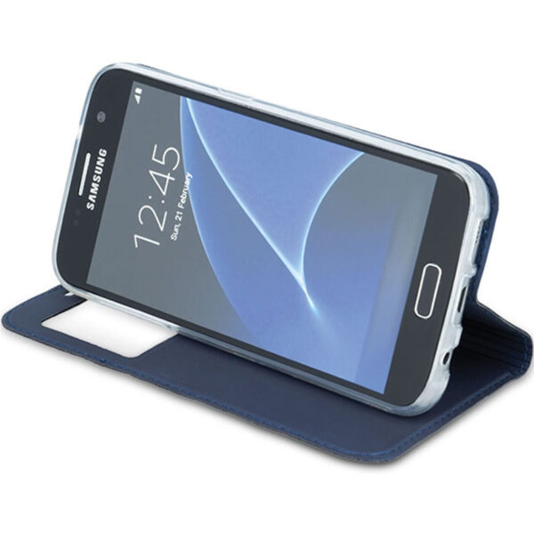 Samsung Galaxy S8 Window Flip Wallet Case By Emaxsave