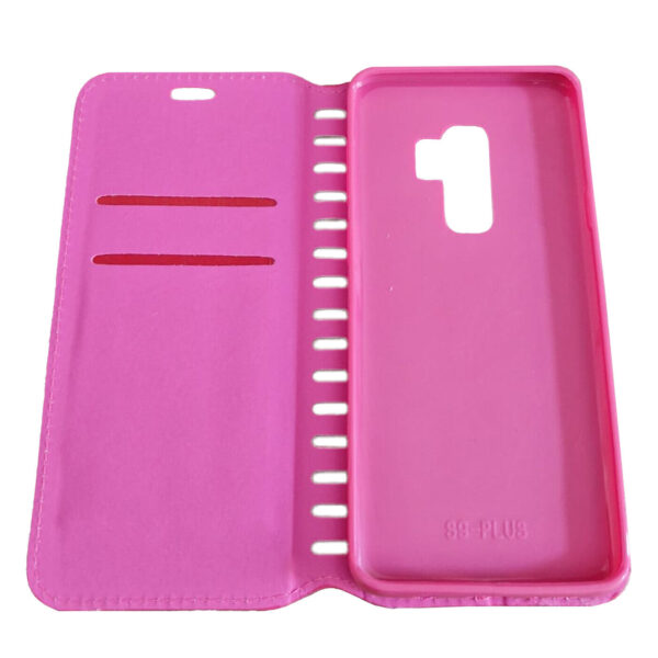 Samsung Galaxy S9 Plus Flip Wallet Leather Case Cover Pink By Emaxsave