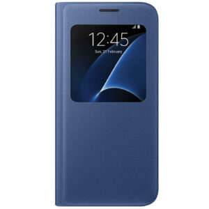 Samsung Galaxy S9 Plus Flip Wallet Window Style Case Cover Blue